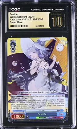 Weiss Schwarz GRADED 2025 Seattle S119-E109S Azur Lane 2 SR PRISTINE 10 ENG - Image 1
