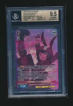 LLENN RUNNING 2025 WEISS SCHWARZ GUN GALE ONLINE II SSP GRADED BGS 9.5 GEM MINT - Image 1