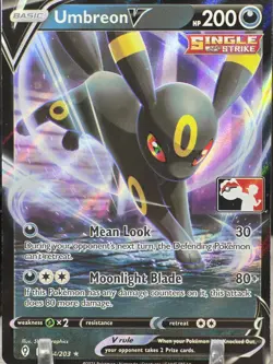 Pokemon Card TCG Umbreon V 094/203 Holo Rare Play! Prize Pack Series 1 2021 NM - Image 5