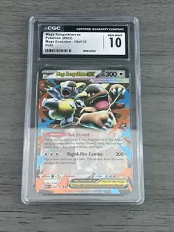 Pokemon TCG Mega Kangaskhan EX Mega Evolution Holo Card 104/132 ME01 CGC 10 - Image 1
