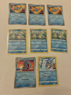 Lot Of 8 Squirtle And Wartortle Pokemon Cards - Image 1