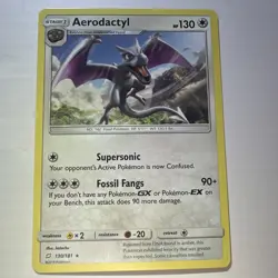 Aerodactyl Pokemon Card 130/181 Rare NM-MT Pokemon SM09 Team Up Card - Image 1