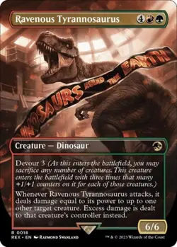 MTG English Ravenous Tyrannosaurus (Borderless) NM Normal - Image 1