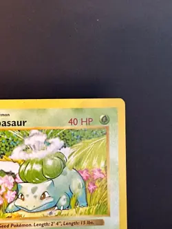 Pokemon TCG Bulbasaur Shadowless Card 44/102 1999 Base Set - Image 3