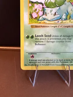 Pokemon TCG Bulbasaur Shadowless Card 44/102 1999 Base Set - Image 5