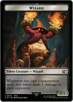 Hero (0003) / Wizard (0014) Double-Sided Token (Foil) - Final Fantasy - MTG - Image 2