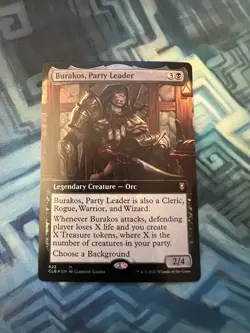MTG Foil Burakos, Party Leader Extended Art EX/LP+ Commander Legends: Baldur's - Image 1