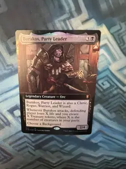 MTG Foil Burakos, Party Leader Extended Art EX/LP+ Commander Legends: Baldur's - Image 3