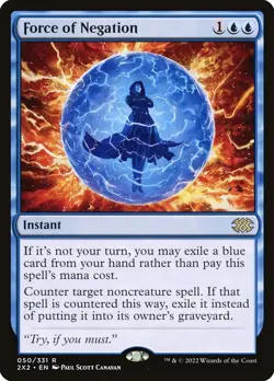MTG Force of Negation, Double Masters 2022 #50, Excellent Condition, MTG - Image 1