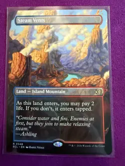 Steam Vents (Borderless) Lorwyn Eclipsed Regular Magic The Gathering Non Basic - Image 2