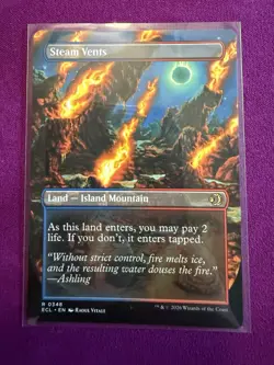 Steam Vents (Borderless) Lorwyn Eclipsed Regular Magic The Gathering Non Basic - Image 3