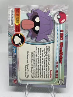 Shellder #90 2000 Topps Pokemon TV Animation Edition Series 2 - Image 2