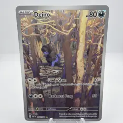 Deino 146/086 White Flare Illustration Rare Full Art Pokemon Mint! - Image 1