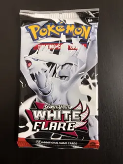 22.8g HEAVY Pokemon Scarlet & Violet White Flare Booster Pack New Sealed - Image 2