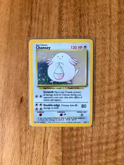 Pokemon TCG Chansey Base Set 3/102 Holo Unlimited Holo Rare - Image 1