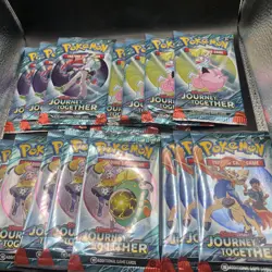 Pokemon Journey Together Booster Pack Lot (15) New & Factory Sealed - Image 1