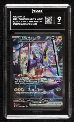 Miraidon ex Special Illustration Rare Pokemon Scarlet & Violet SV1 TAG 9 MINT - Image 1