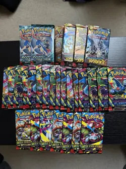 Lot of 29 Pokemon TCG Assorted Booster Packs Brand New Unopened Phantasmal Mega - Image 2