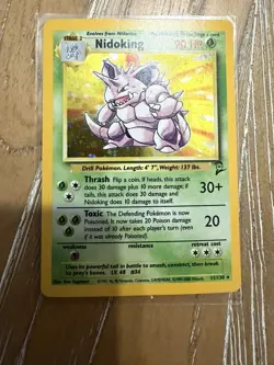 Pokemon Base Set 2 Nidoking Holo #11/130 NM - Image 1