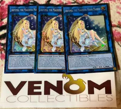 3x (M/NM) Artemis, the Magistus Moon Maiden RA01-EN049 Collector's 1st YuGiOh - Image 1
