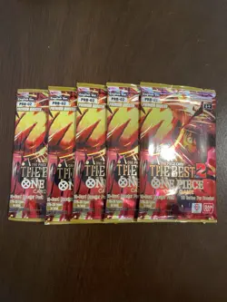One Piece The Best Vol. 2 PRB-02 Five 5 Premium Booster Packs Lot English B - Image 1