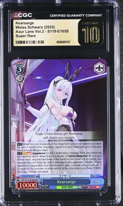 Weiss Schwarz GRADED 2025 Kearsarge S119-E105S Azur Lane 2 SR PRISTINE 10 ENG - Image 1