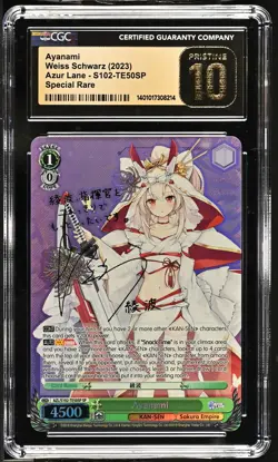 Weiss Schwarz GRADED 2023 Ayanami S102-TE50 Azur Lane SP PRISTINE 10 ENG - Image 1