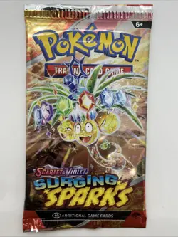 1x Pokemon Surging Sparks Scarlet Violet Sealed Booster Pack of 10 Cards NEW! - Image 1