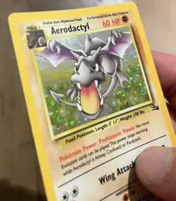 Aerodactyl Pokemon Card Holographic Fossil 1995 Great Condition Rare 1/62 - Image 2
