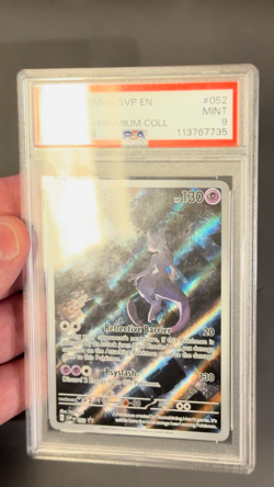 2023 Pokemon Mewtwo SVP EN 151 Ultra-Premium Card #052 PSA 9 Black Star Promo - Image 2