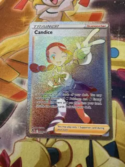 Pokemon Card TCG - Candice 204/195 Rainbow Secret Rare Silver Tempest Near Mint - Image 1