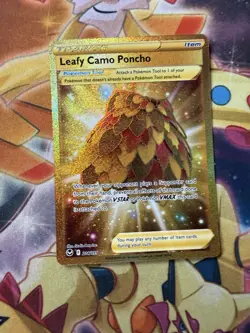 Leafy Camo Poncho - 214/195 - Pokemon Silver Tempest Secret Rare Card NM - Image 1