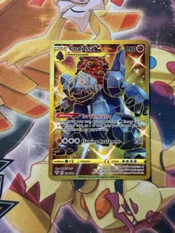 Coalossal 198/189 Swsh03: Darkness Ablaze Gold Secret Rare Pokemon TCG Card NM - Image 1