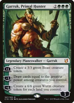 1x Garruk, Primal Hunter NM Eng MTG - Commander 2019 - Image 1