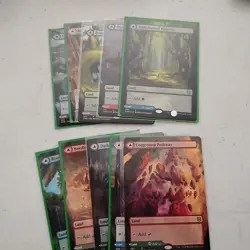 Magic the Gathering MTG, Set of 10 Pathways, BORDERLESS Kaldheim Zendikar Rising - Image 1