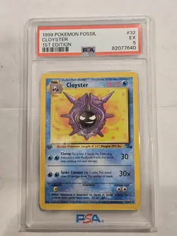 1999 POKEMON FOSSIL First Edition #32 CLOYSTER PSA 5 Low POP - Image 1