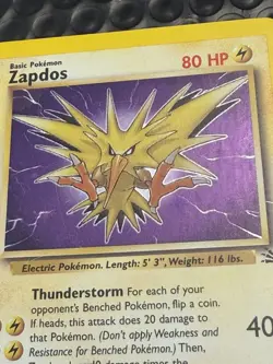 Zapdos 15/62 Holo Rare Pokemon 1999 Fossil - LP - Image 3