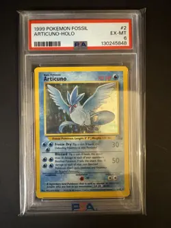 PSA 6 Articuno Holo Fossil Unlimited #2 Pokemon TCG - Image 2