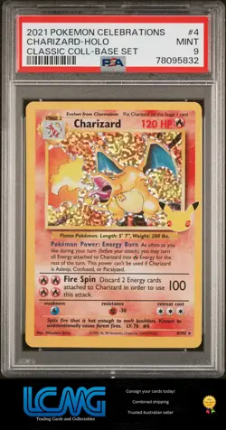 2021 Pokemon Celebrations Classic Collection #4 Charizard Holo PSA 9 - Image 1
