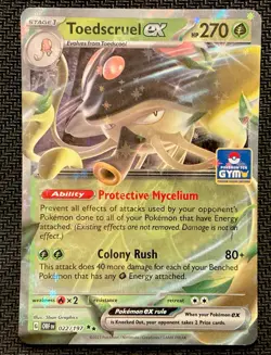 Toedscruel Ex 022/197 Pokemon Southeast Asia GYM Stamped Exclusive Promo OBF - Image 1