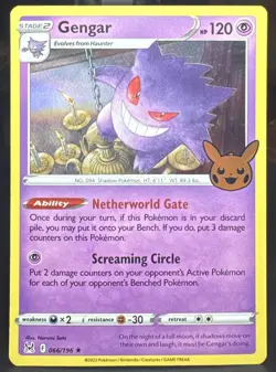 Pokemon Gengar 066/196 (2022 Copyright Date) 2023 Trick or Trade Stamped Holo - Image 1