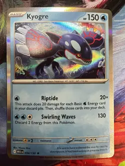 Pokemon TCG Kyogre 034/132 Me01: Mega Evolution Holo - Image 1