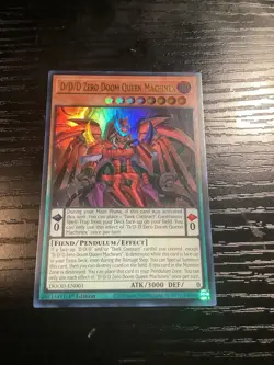 Yugioh D/D/D Zero Doom Queen Machinex DOOD-EN003 1st Ed Ultra Rare NM - Image 1