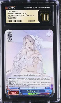 Weiss Schwarz GRADED 2025 Yorktown II S119-E101S Azur Lane 2 SR PRISTINE 10 ENG - Image 1