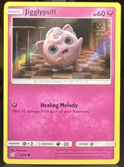 Pokemon TCG Jigglypuff 14/18 Detective Pikachu Holo Card - Image 1