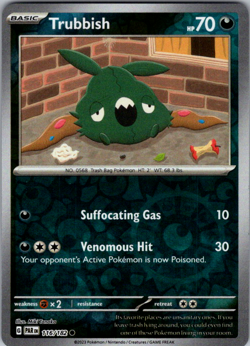 Trubbish - 116/182 - Reverse Holo Paradox Rift Pokemon Card - NM/M! - Image 1