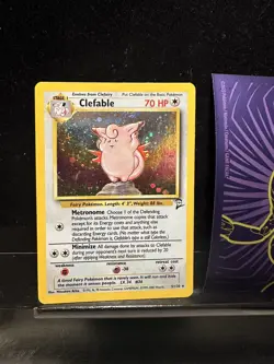 Pokemon Card Clefable Base Set 2 5/130 Unlimited Holo Rare 289💎NM +💎 - Image 1