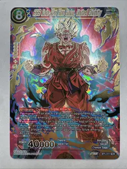 SSB Kaio-Ken Son Goku, United Divinity Dragon Ball Super Card Game Foil SCR - Image 2