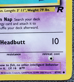 1st Edition Slowpoke - Team Rocket - #67/82 - Vintage Pokemon Card 2000 WOTC - Image 4