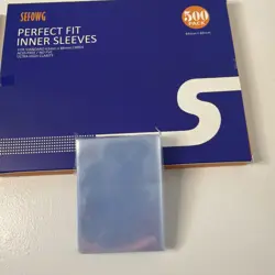 500 Count Precise -Fit 63 x 88 mm Clear Inner Card Sleeves, Transparent Soft Car - Image 2